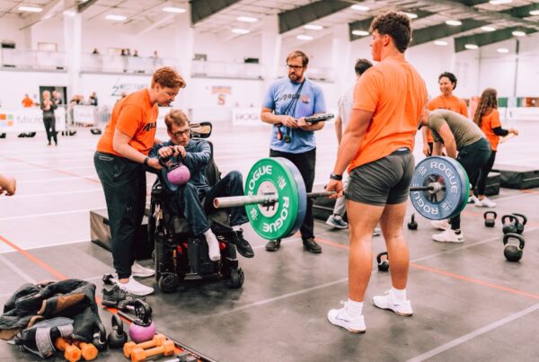 Co-ability teams take on the deadlift workout together